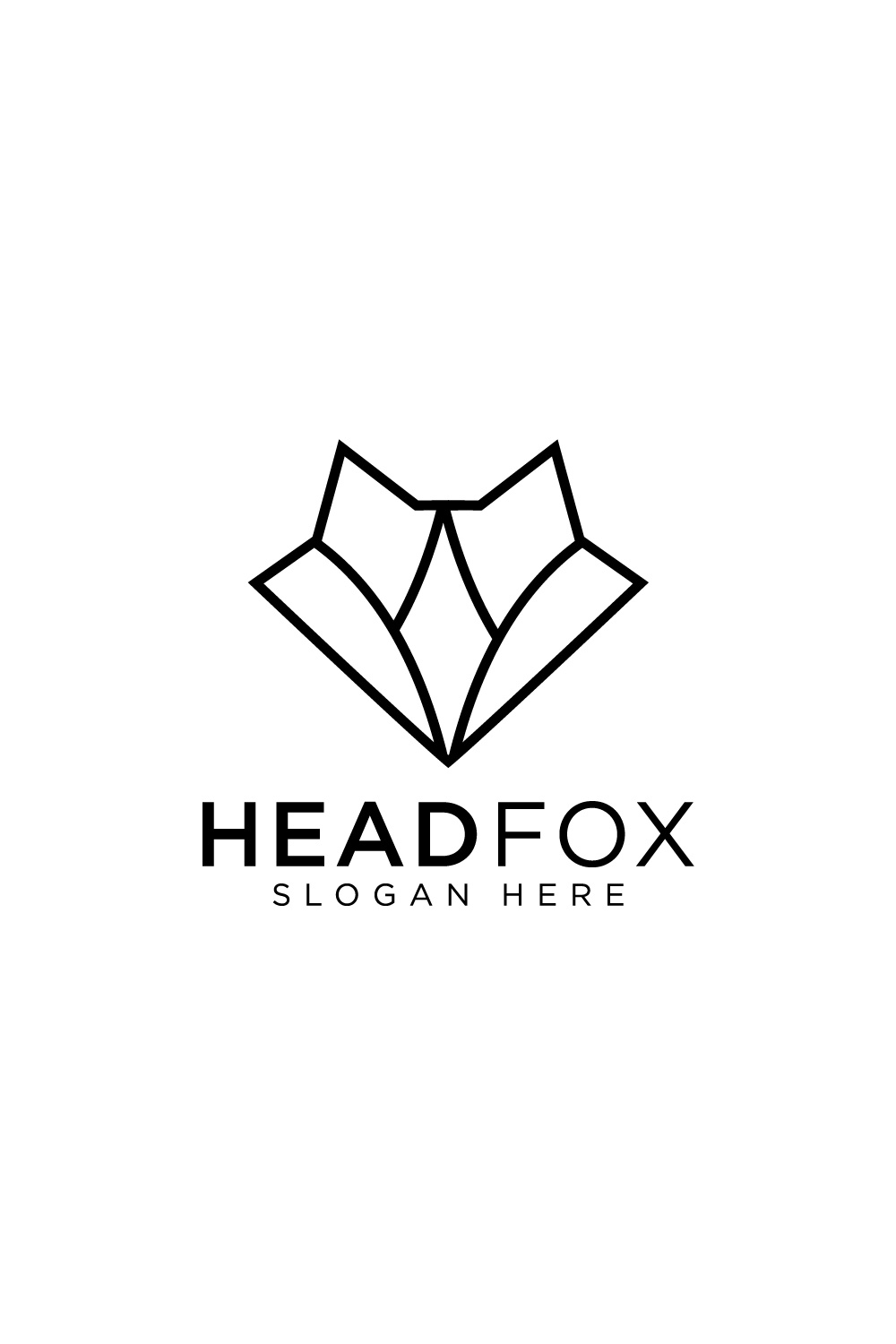 head fox logo design vector pinterest preview image.