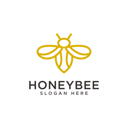 henoy bee logo design vector cover image.