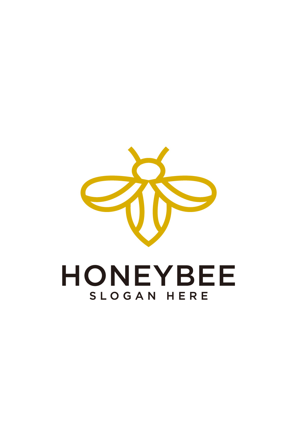 henoy bee logo design vector pinterest preview image.