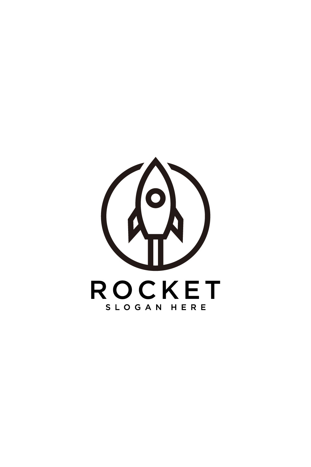 rocket launch logo vector design pinterest preview image.