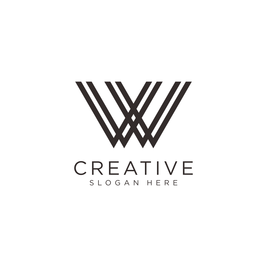 letter w logo vector design preview image.