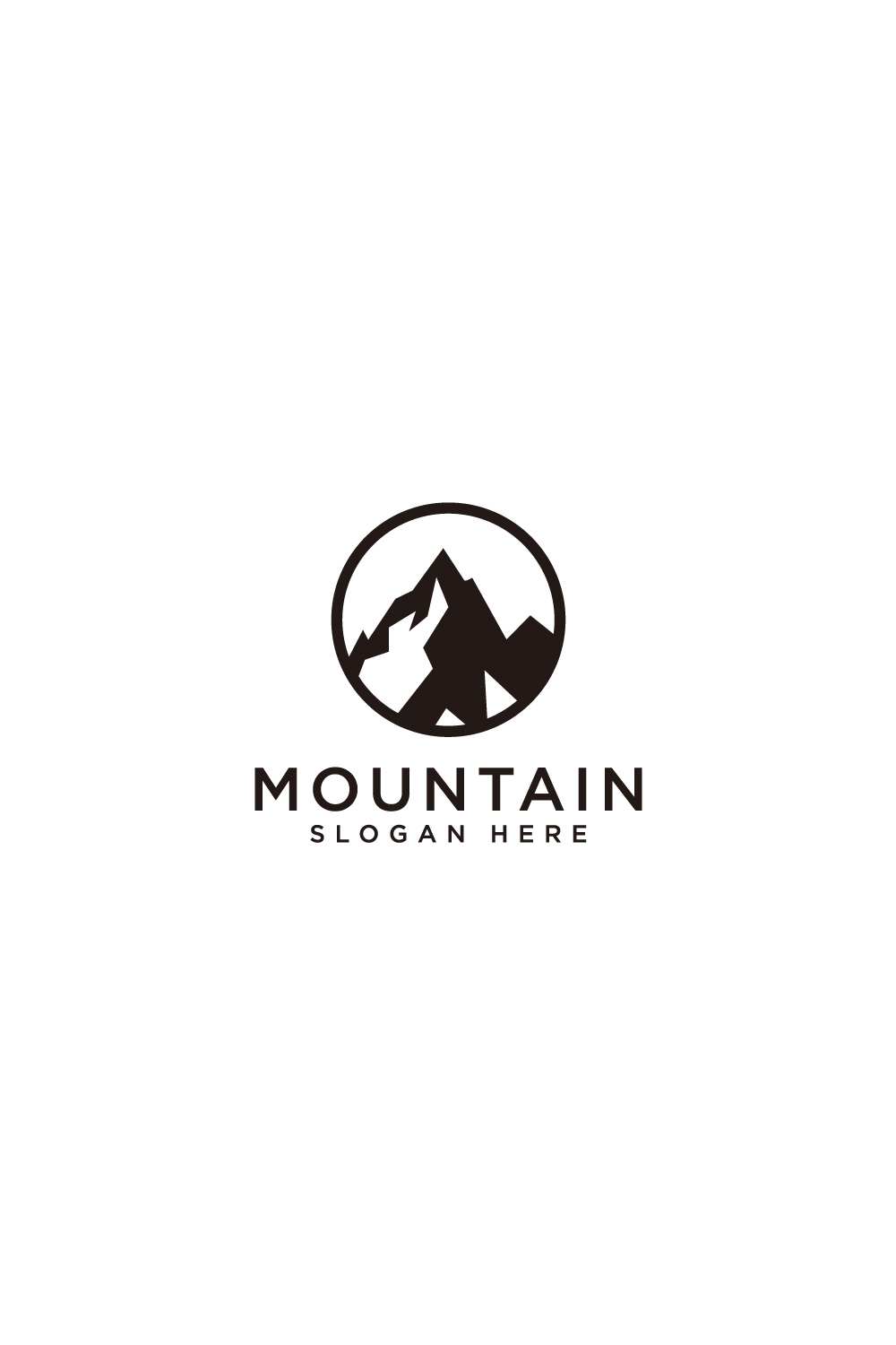 mountain logo vector design pinterest preview image.