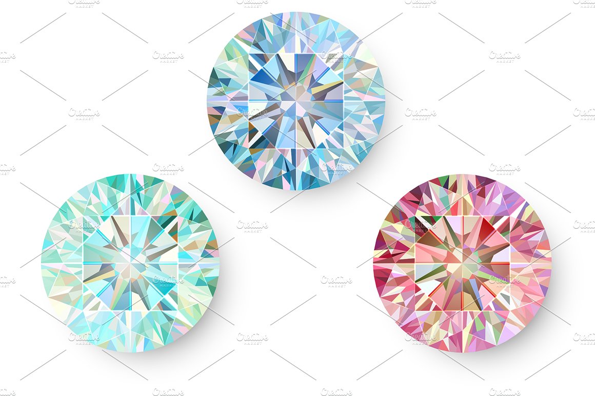 Set of Precious Gems Isolated Vector cover image.