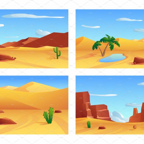 Desert banner backgrounds with oasis cover image.