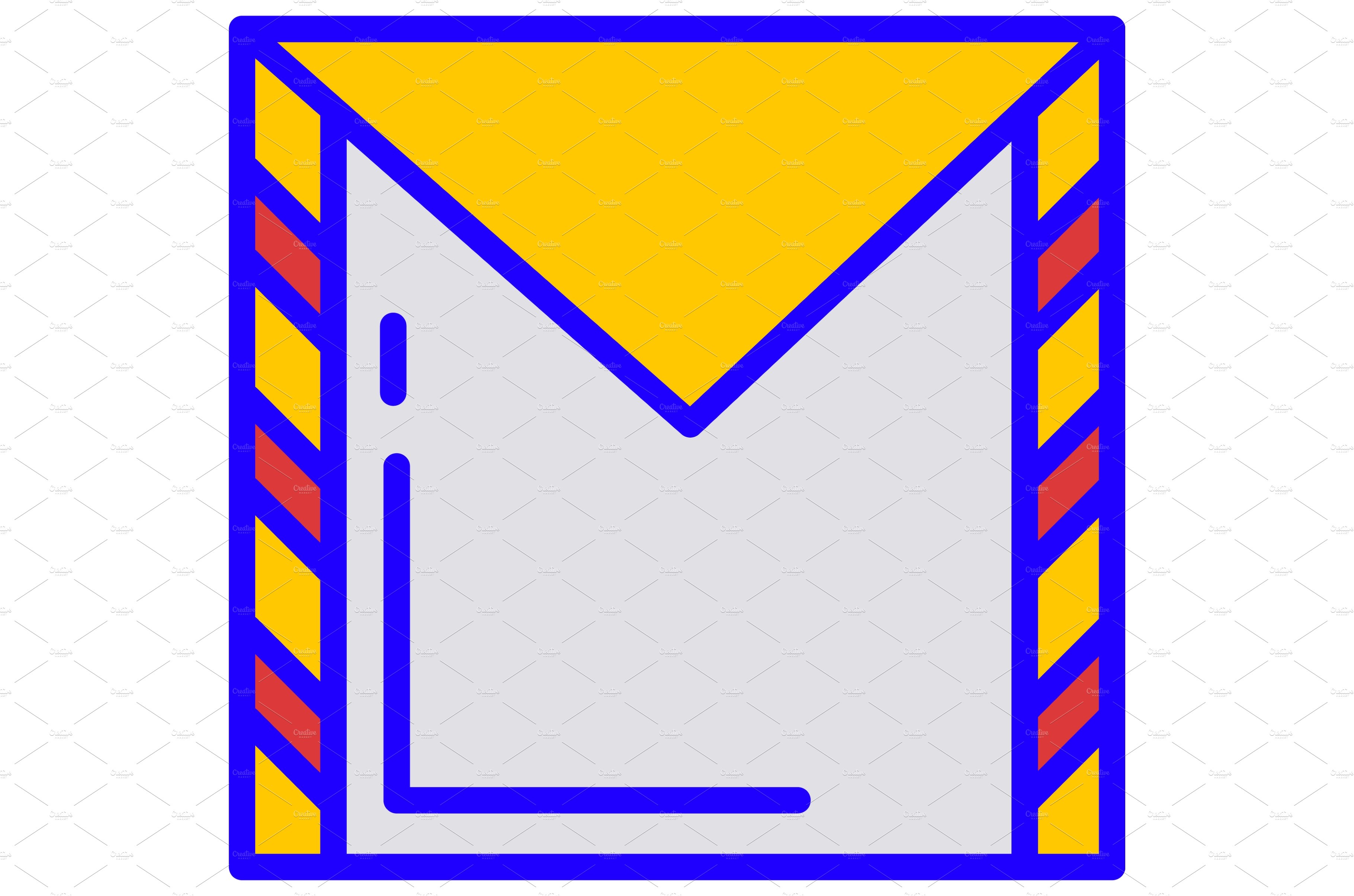 Direct mail icon vector isolated on cover image.