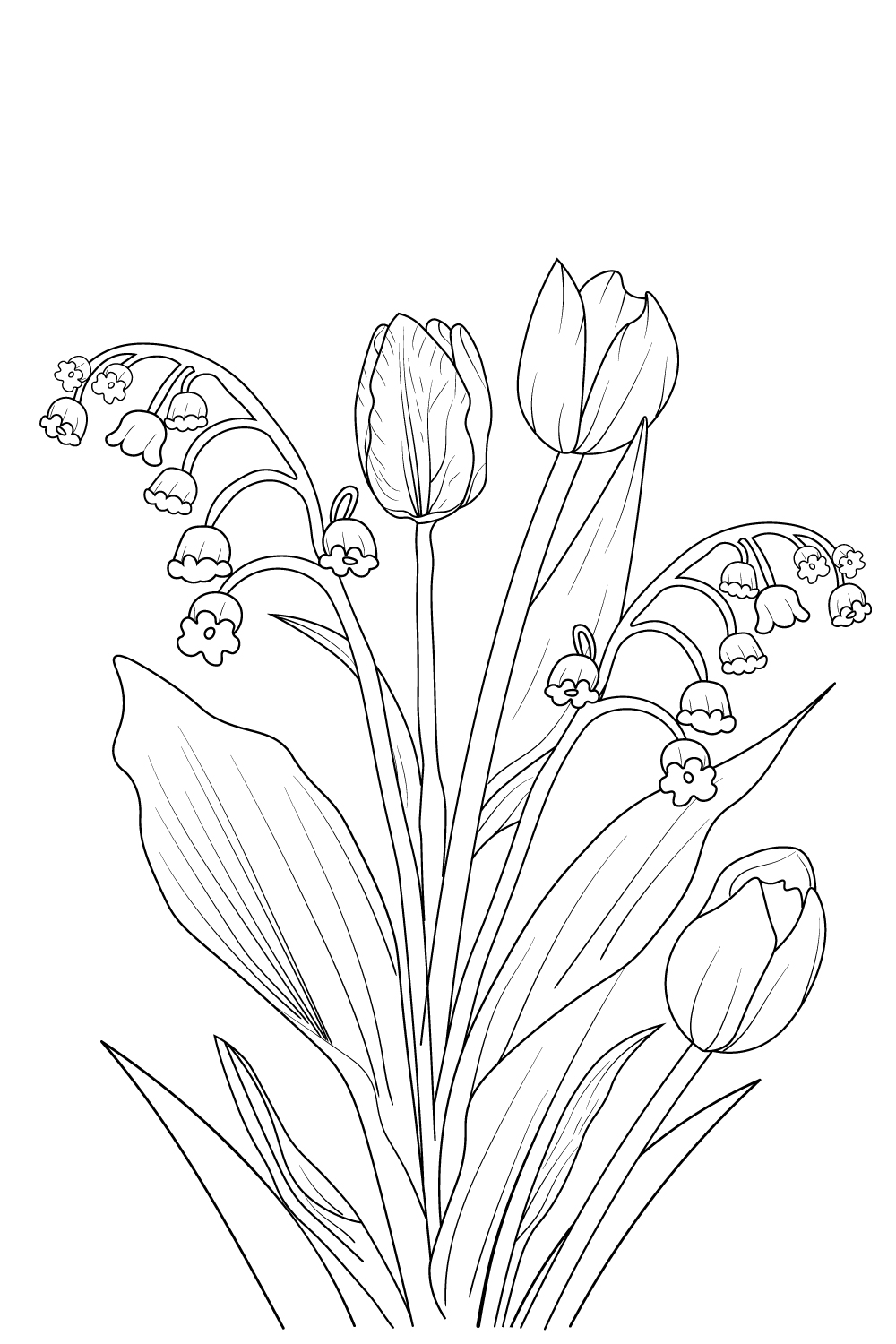 tulip illustration simple, vintage tulip illustration, tulip flower drawing, pencil realistic tulip drawing, pinterest preview image.