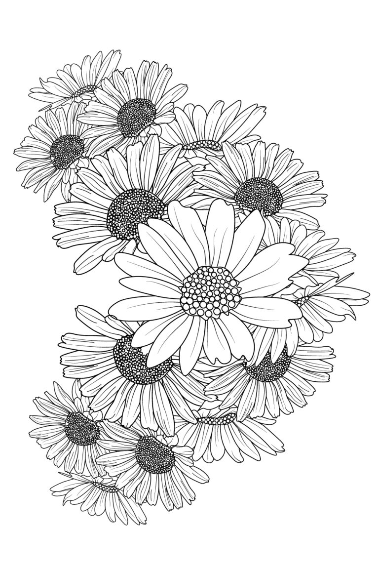 Daisy line drawing tattoo daisy flower drawing tattoo. daisy line art ...