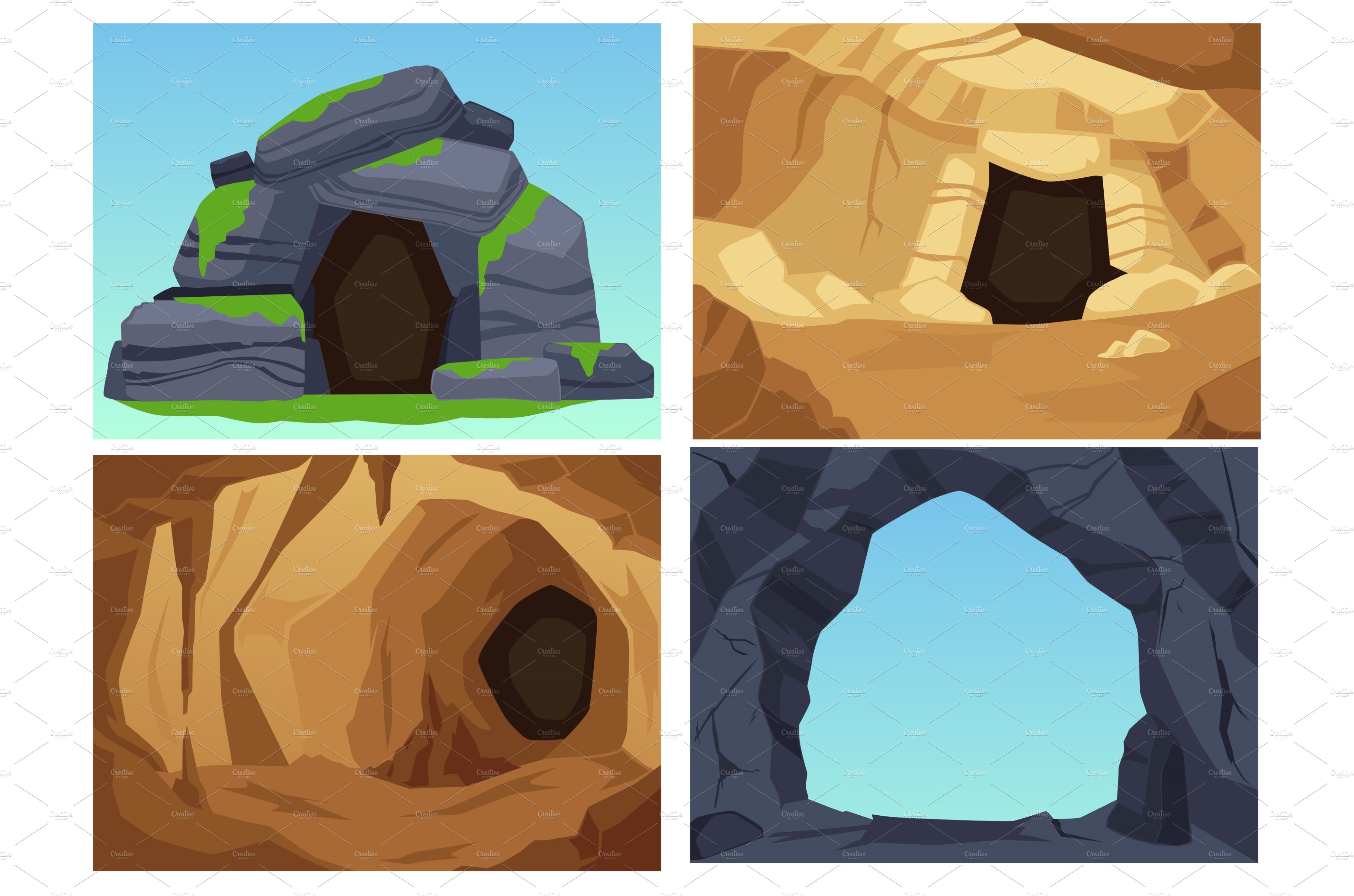 Cave rocky landscape backdrops cover image.