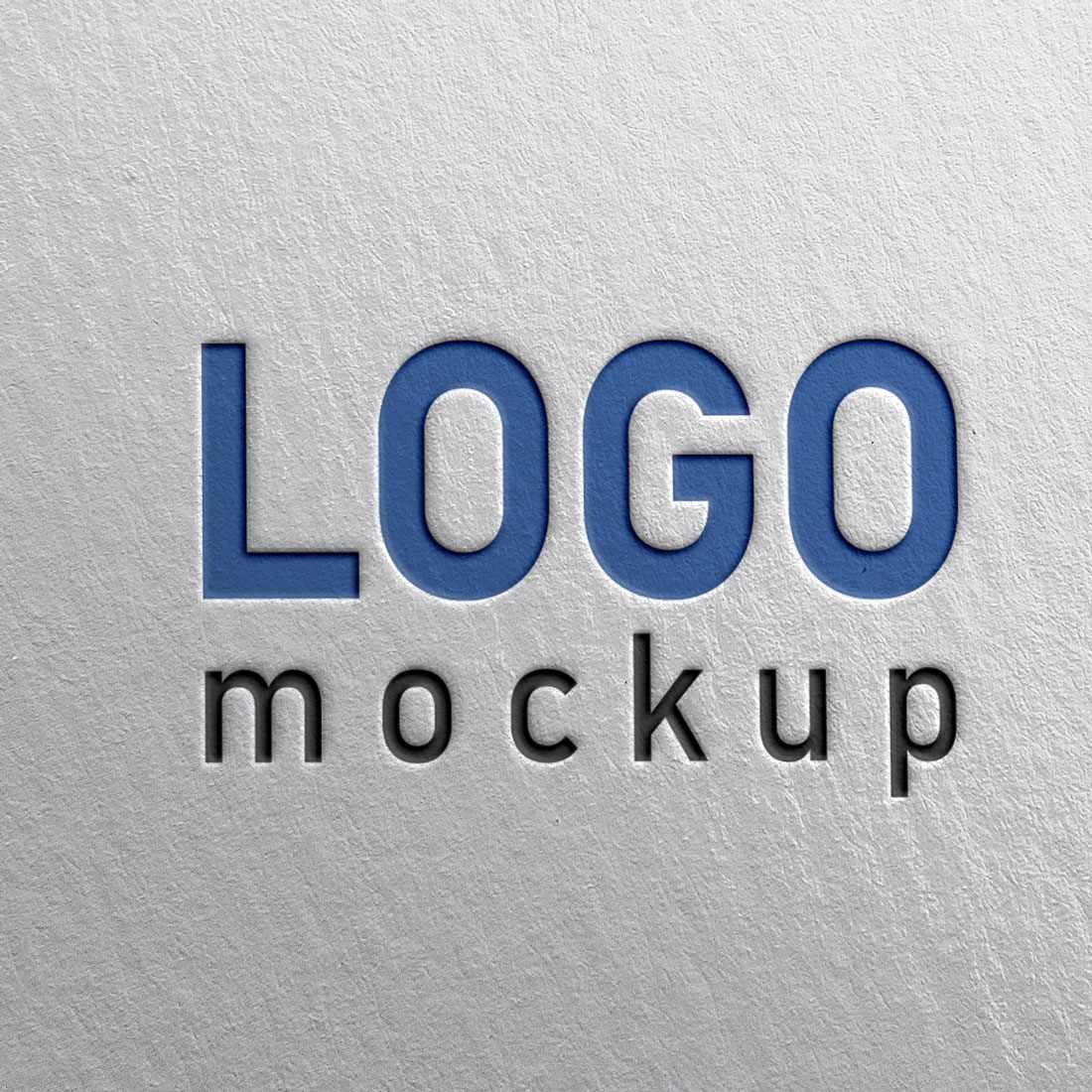 3D simple Logo Mockup PSD preview image.