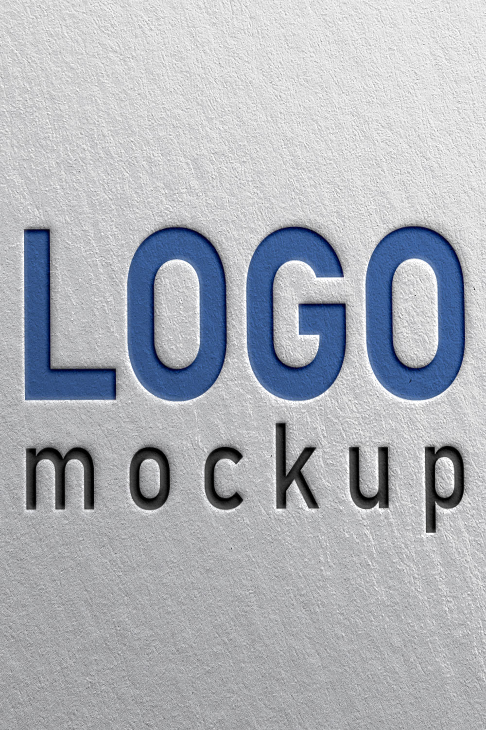 3D simple Logo Mockup PSD pinterest preview image.