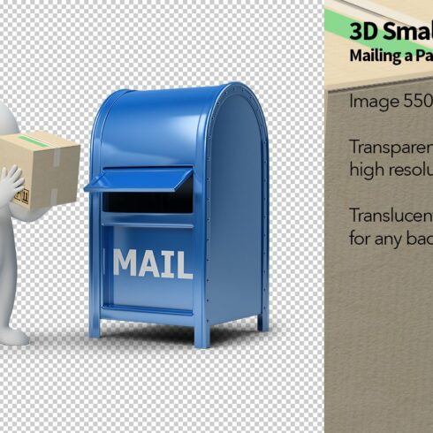 3D Small People - Mailing a Package cover image.