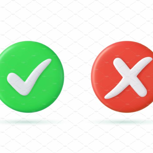 Green tick check mark and cross mark cover image.