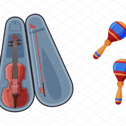 Violin in Case and Maraca as cover image.