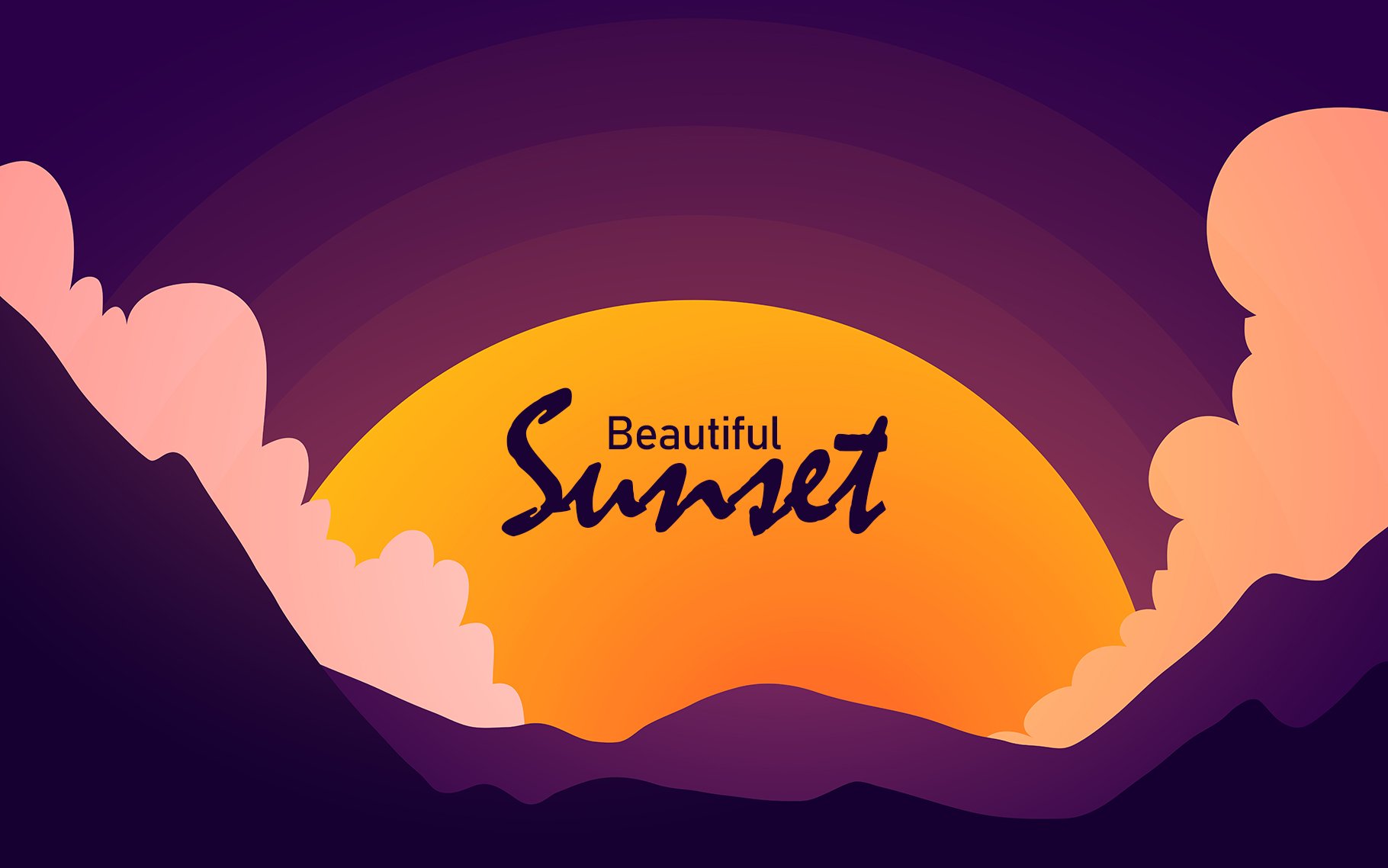 Beautiful orange sunset cover image.