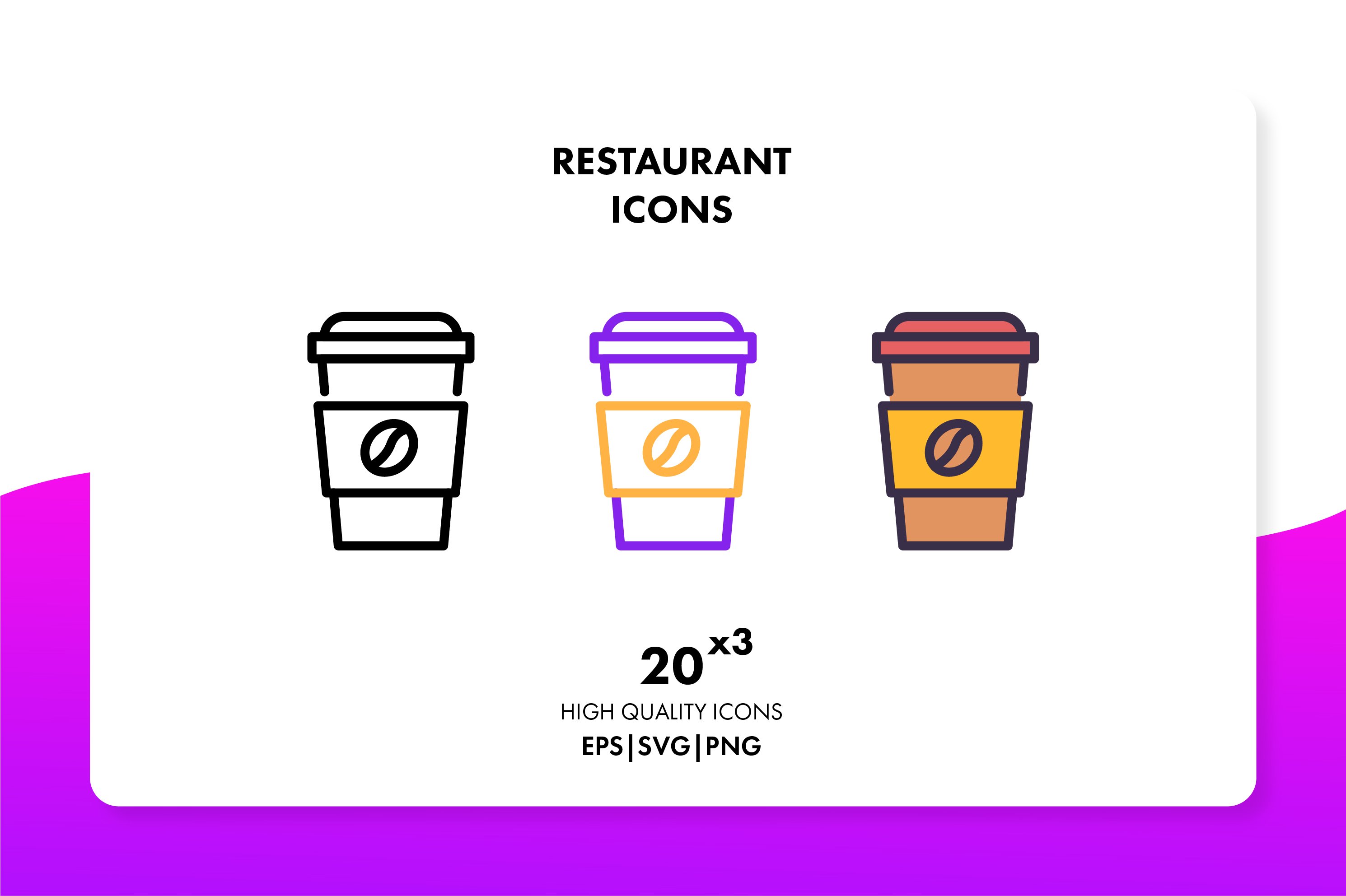 Restaurant Icons cover image.