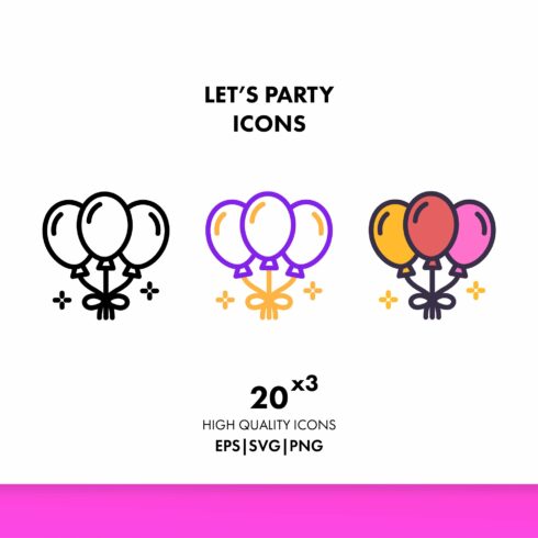 Let's Party Icons cover image.