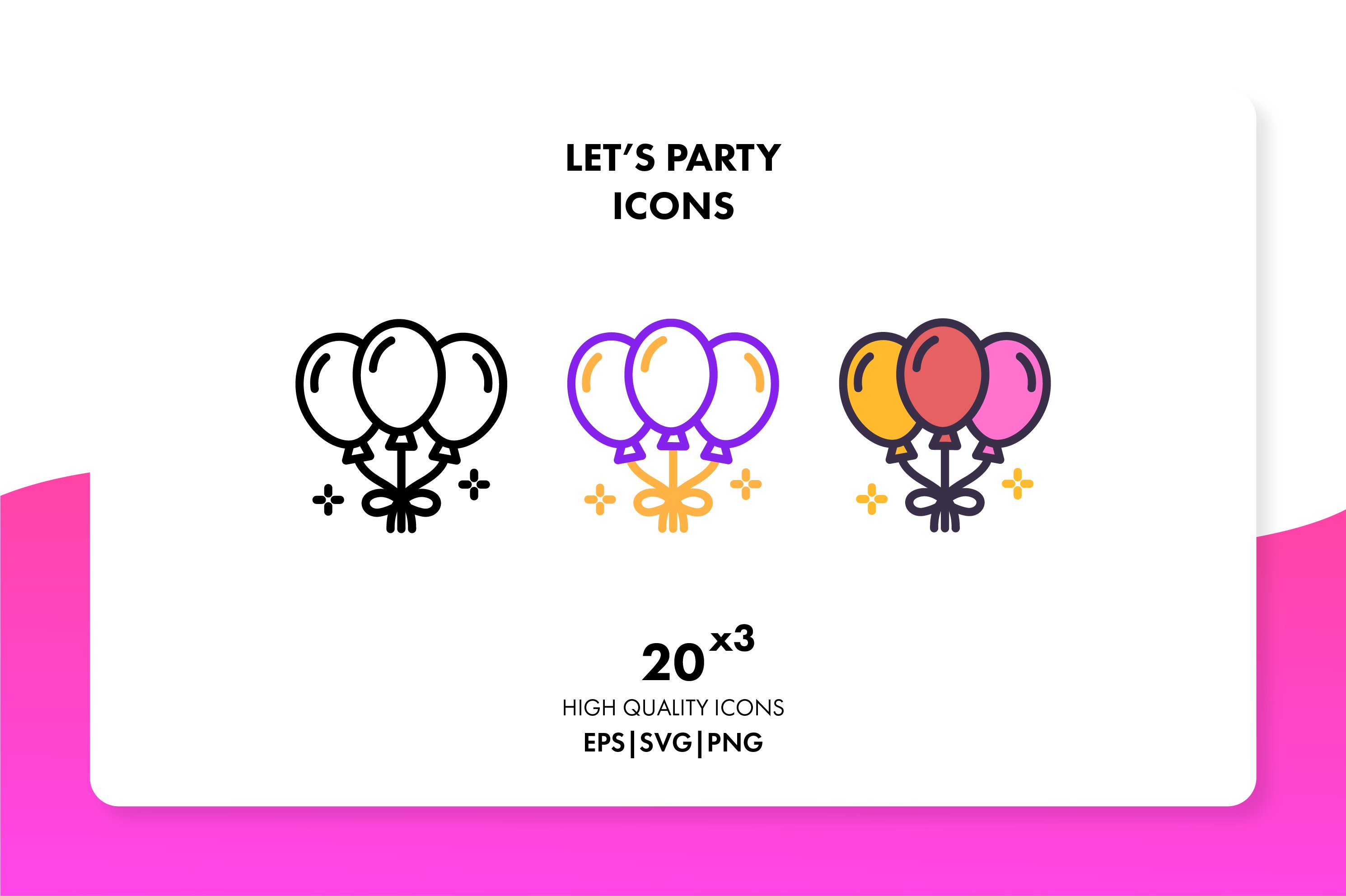 Let's Party Icons cover image.