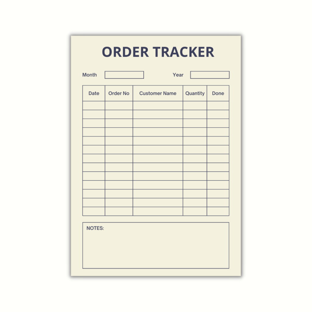 5 Colorful Minimalist Order Tracker Planners - MasterBundles