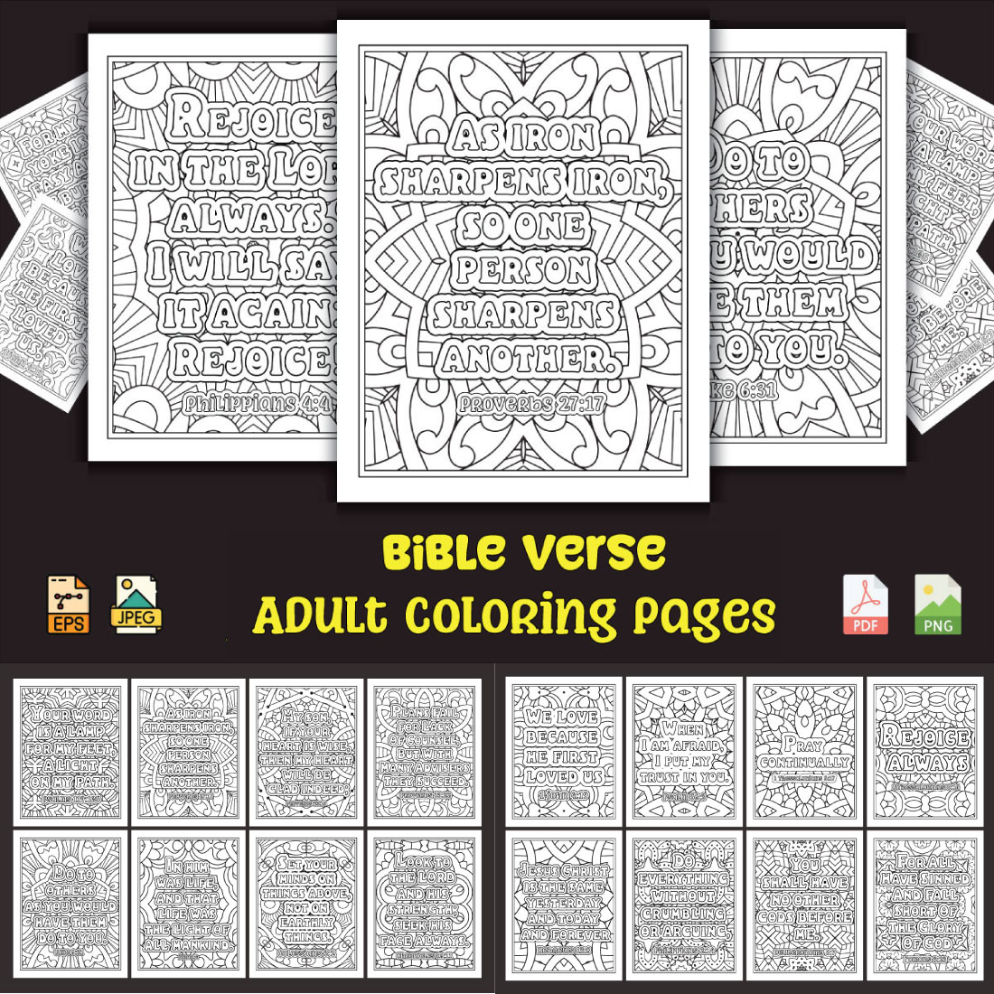 Bible Verse Coloring Pages cover image.