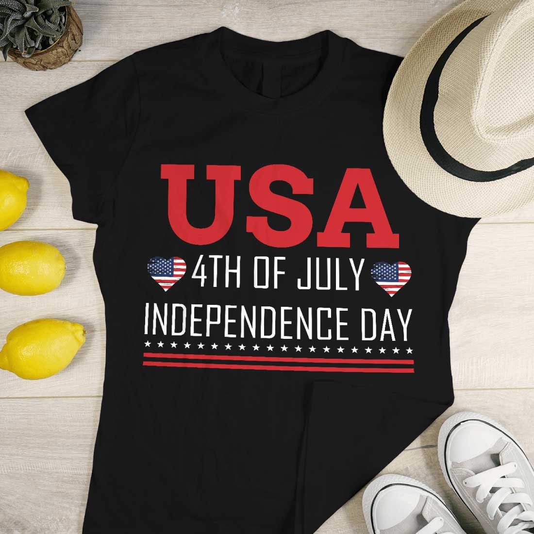 12 Print Ready 4th of July – Independence Day T-Shirt design bundle preview image.