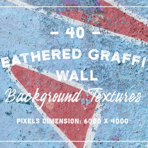 40 Weathered Graffiti Wall Textures cover image.