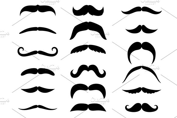 Black moustaches cover image.