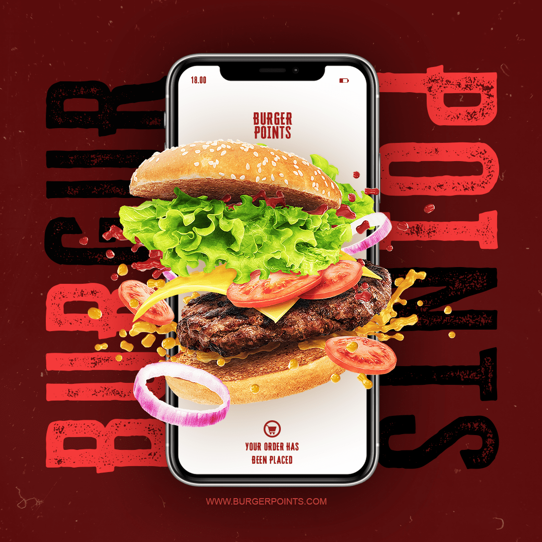 professional burger social media post preview image.