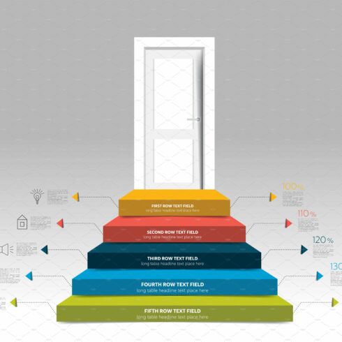 Door and stairs infographic cover image.