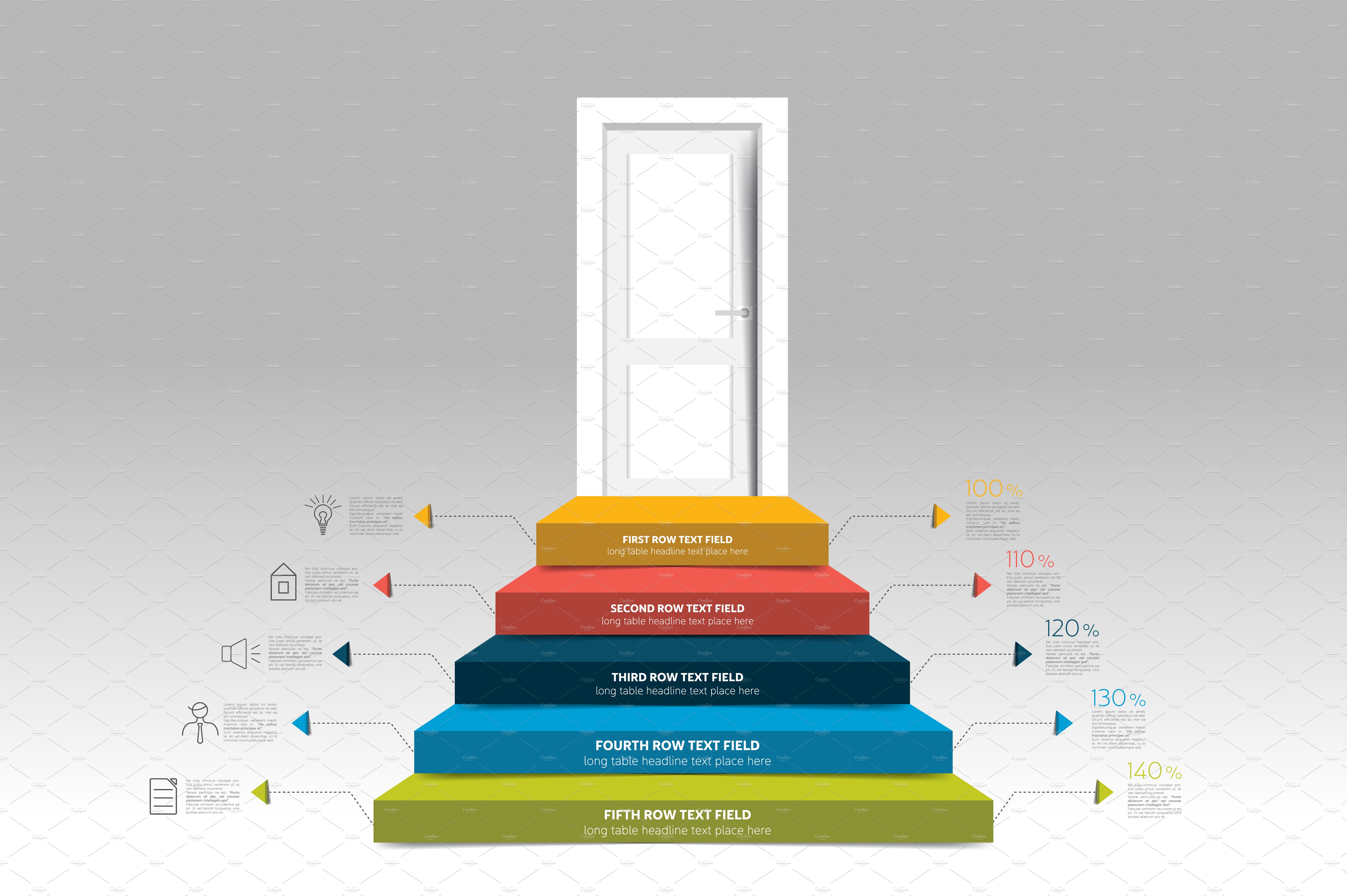 Door and stairs infographic cover image.