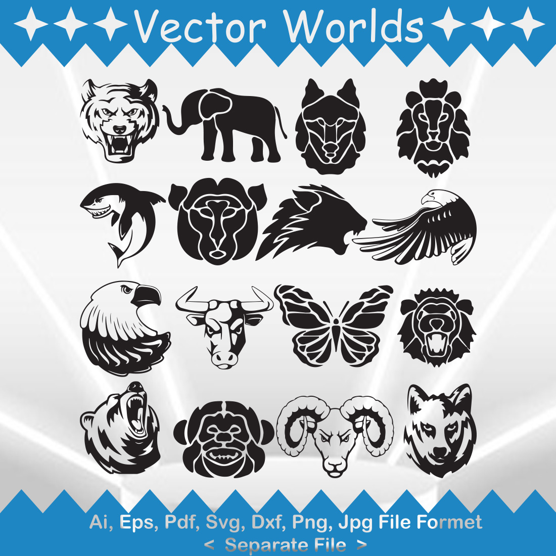Animals Symbol SVG Vector Design preview image.