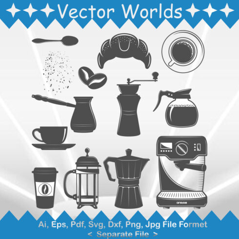 Coffee icon SVG Vector Design cover image.