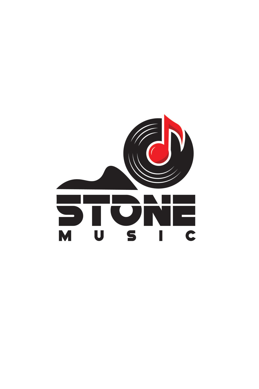 Modern Music Logo Design pinterest preview image.