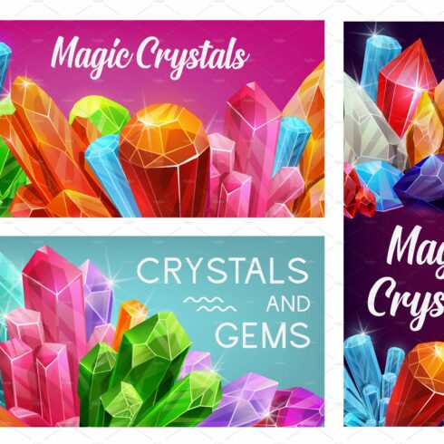 Magic crystals and gems cover image.
