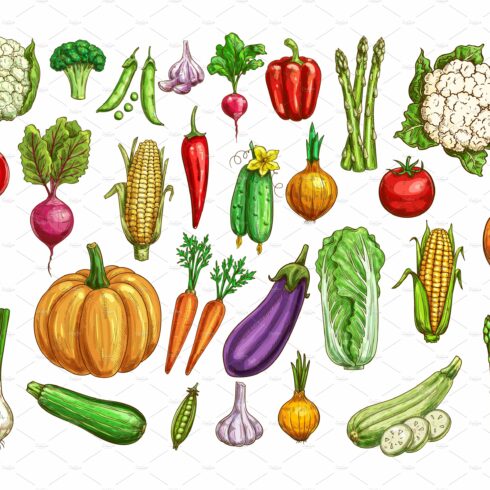 Farm vegetables and greenery cover image.