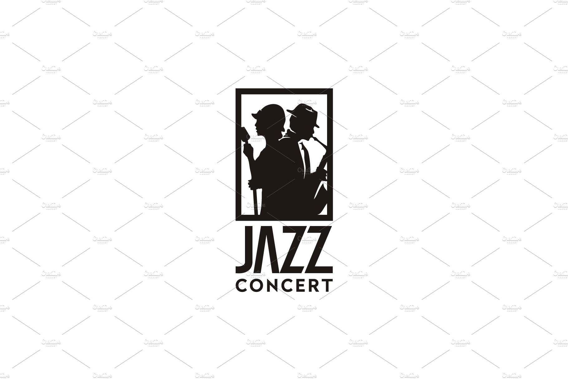 Saxophone, Singing, Jazz Music Logo cover image.