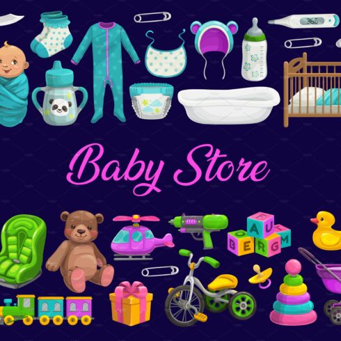Baby toys shop, gifts and care cover image.