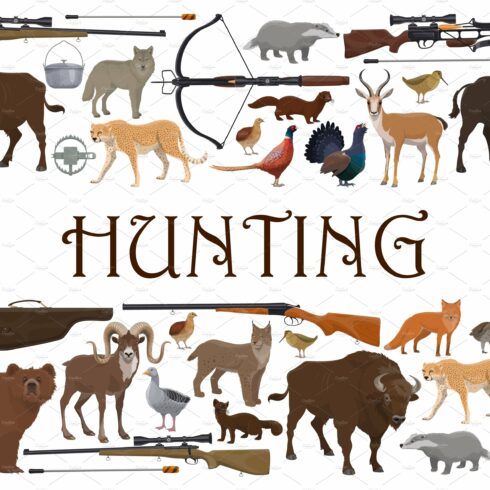 Hunting, animals and guns cover image.