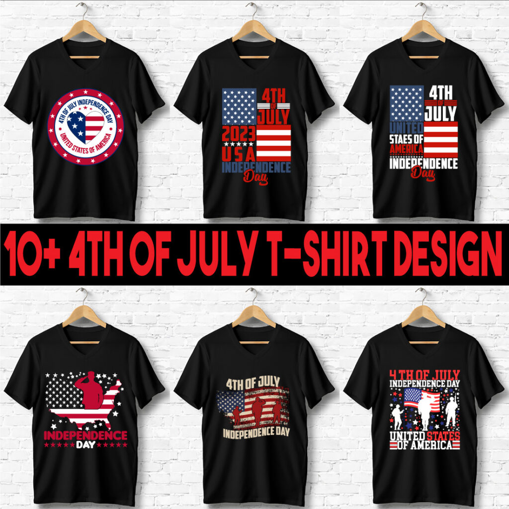 10 4th Of July T Shirt Design Usa T Shirt Design Independence T Shirt Design Bundle 