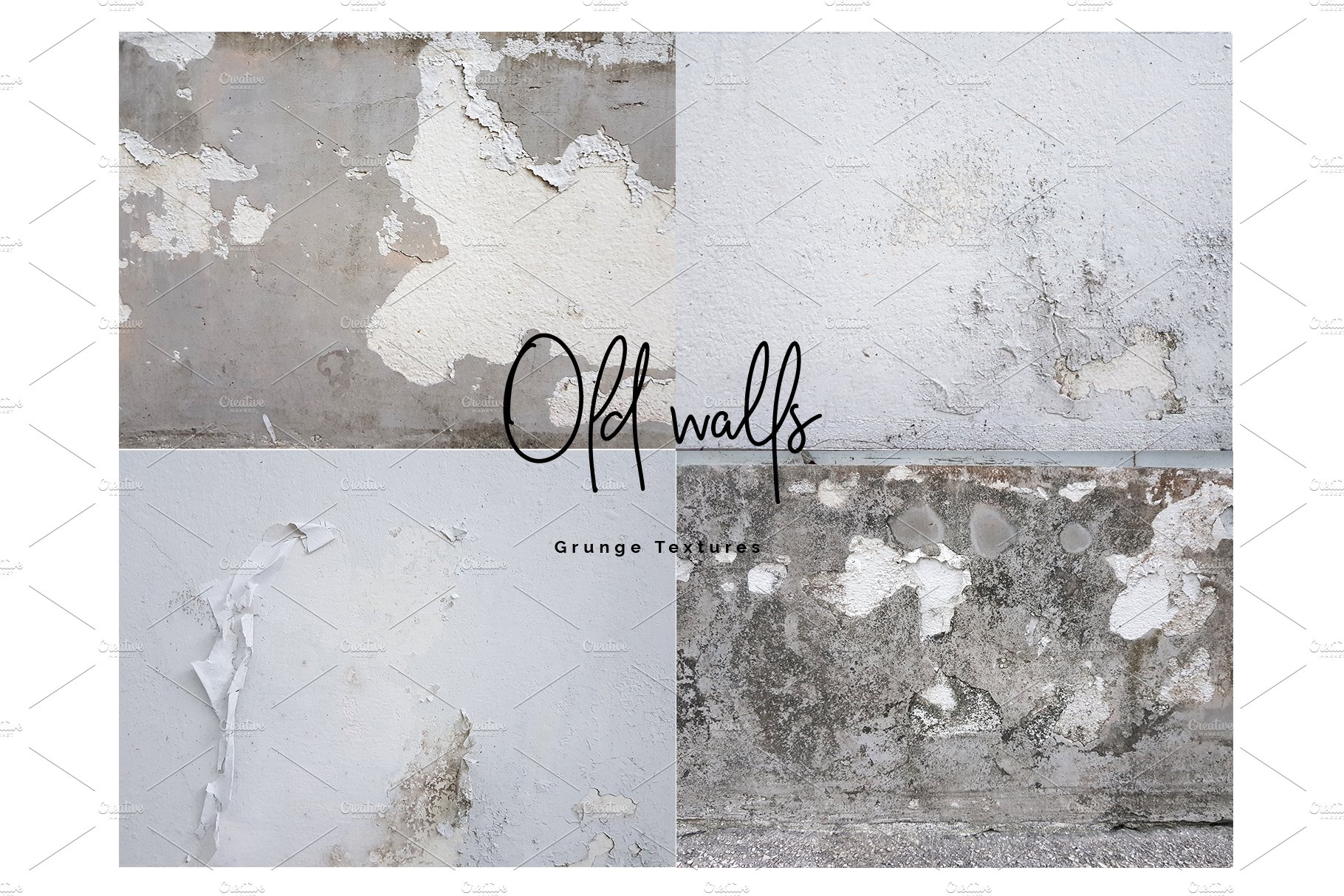 Old Walls Grunge textures preview image.