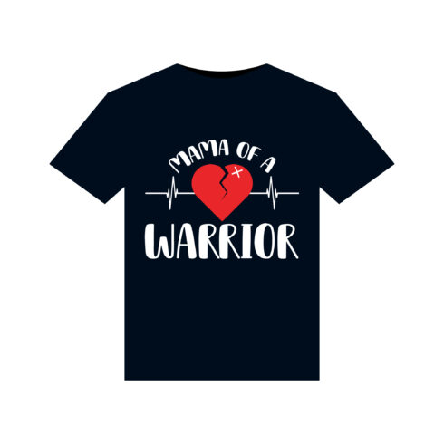 Mama of a Warrior illustrations for print-ready T-Shirts design cover image.