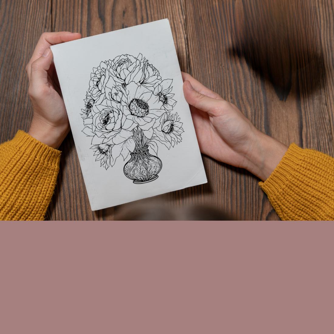 6 Flower Drawing Floral Coloring Pages For Adults (SVG and PNG) preview image.