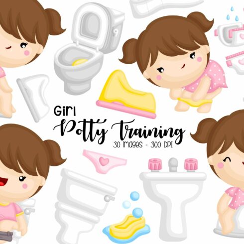 Kids Potty Training Clipart cover image.