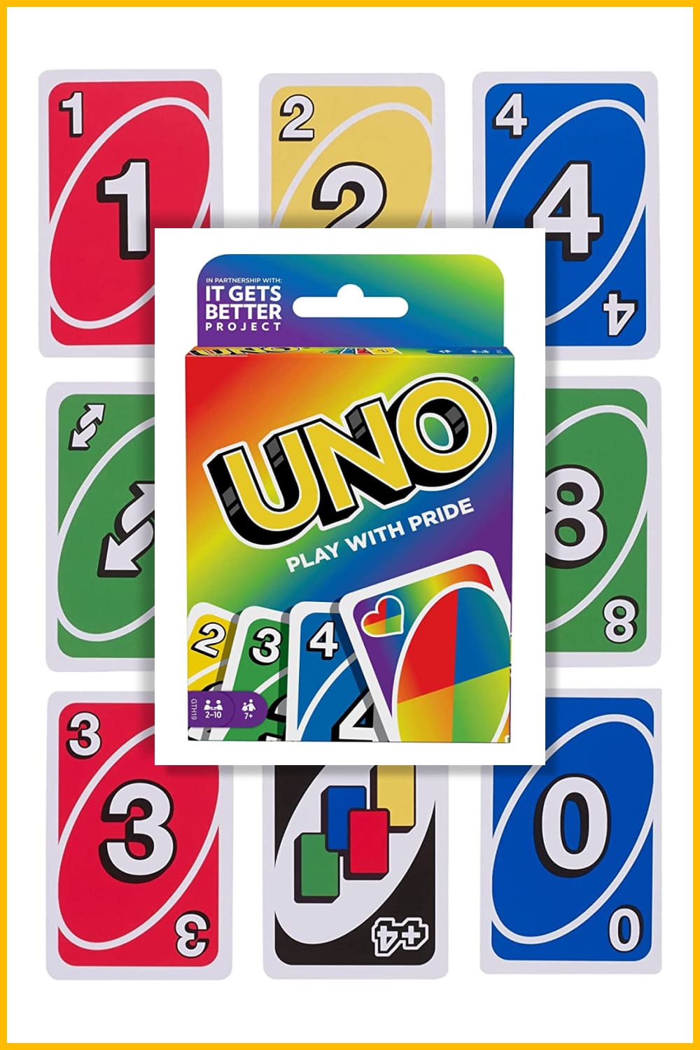 Mattel Games UNO Play with Pride Card Game with 112 Cards.