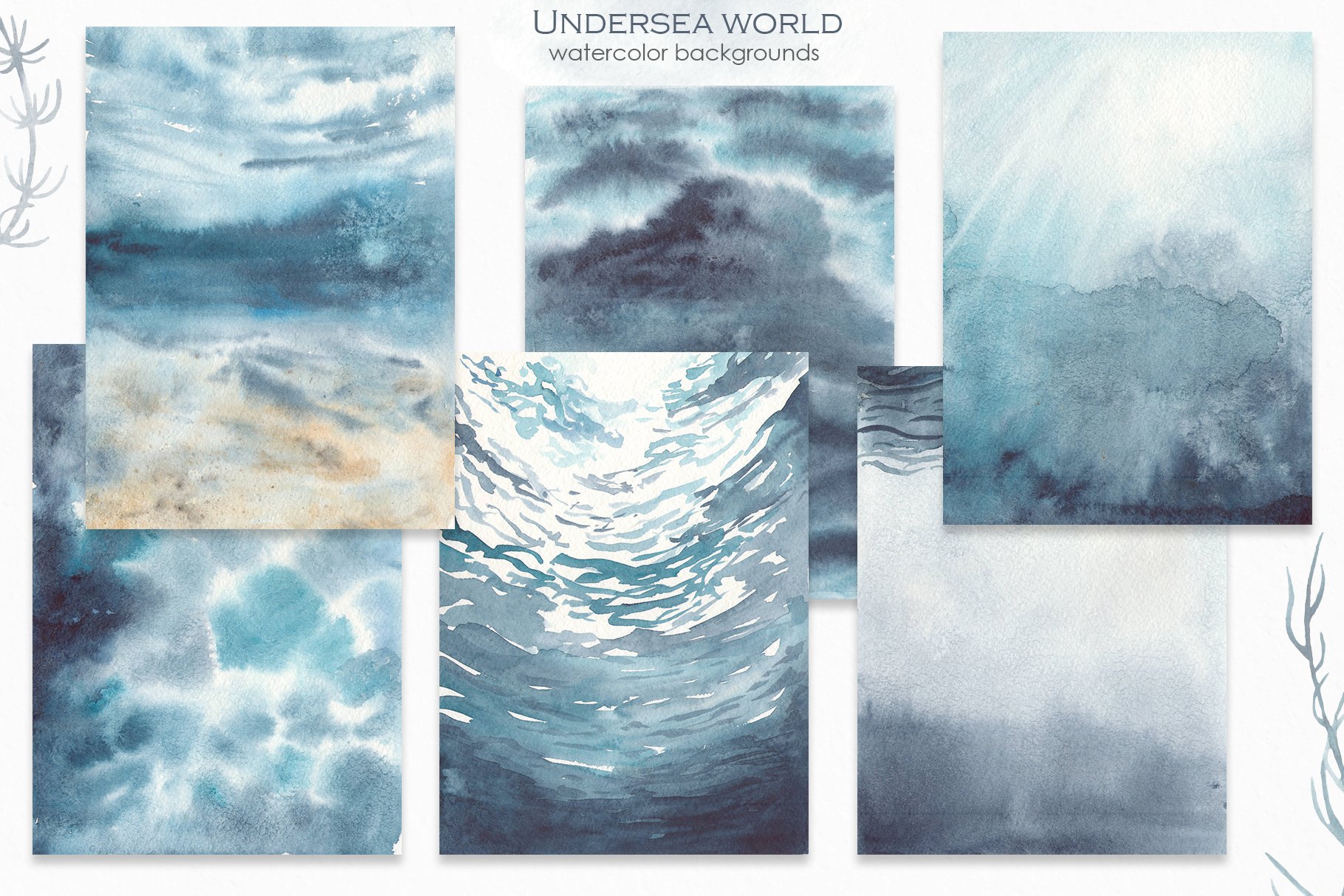5 watercolor underwater world watercolor backgrounds 850
