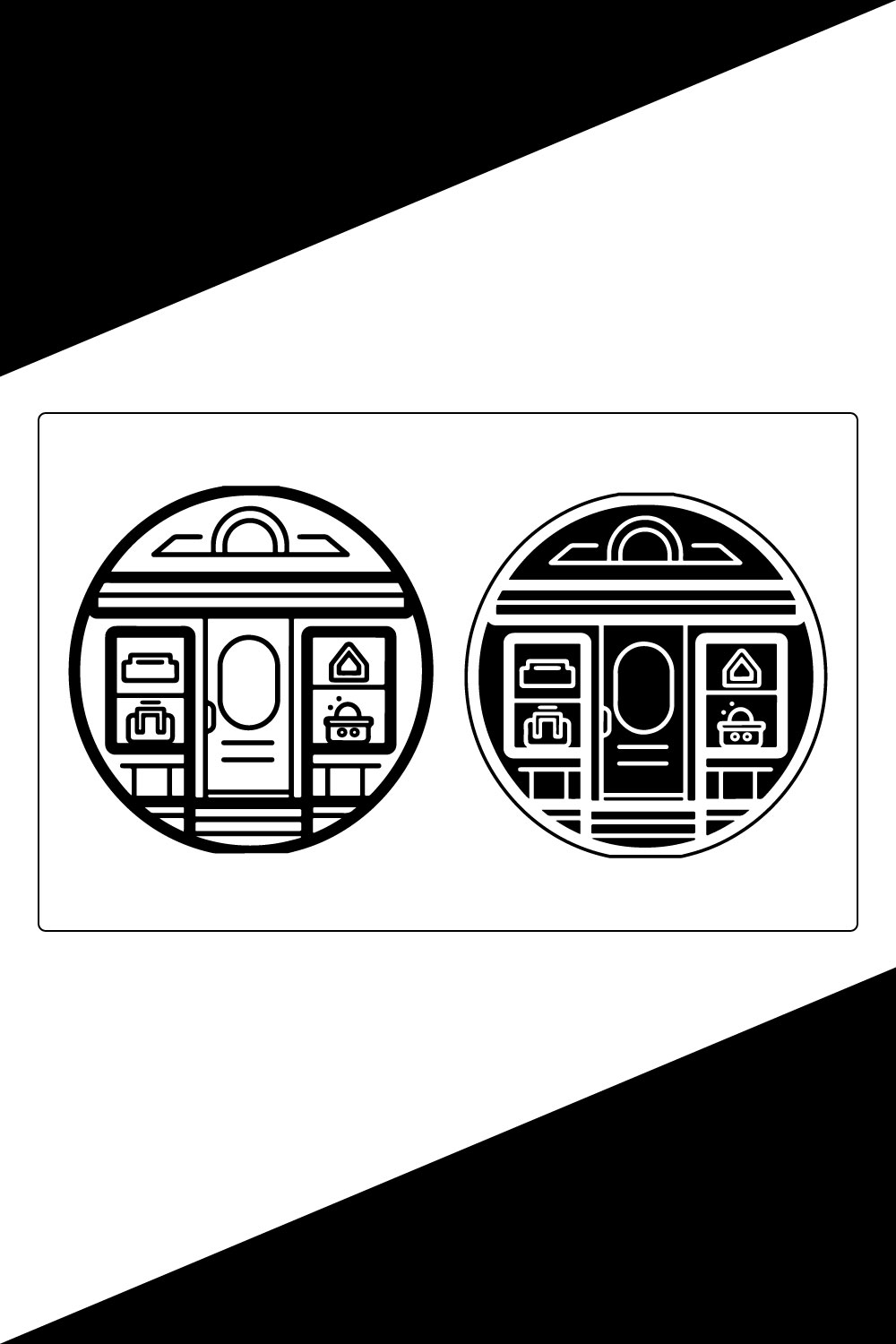 shop building icon set,Online store flat line icon set Vector illustration included symbols pinterest preview image.