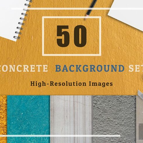 50 Concrete Textured Background Set1 cover image.