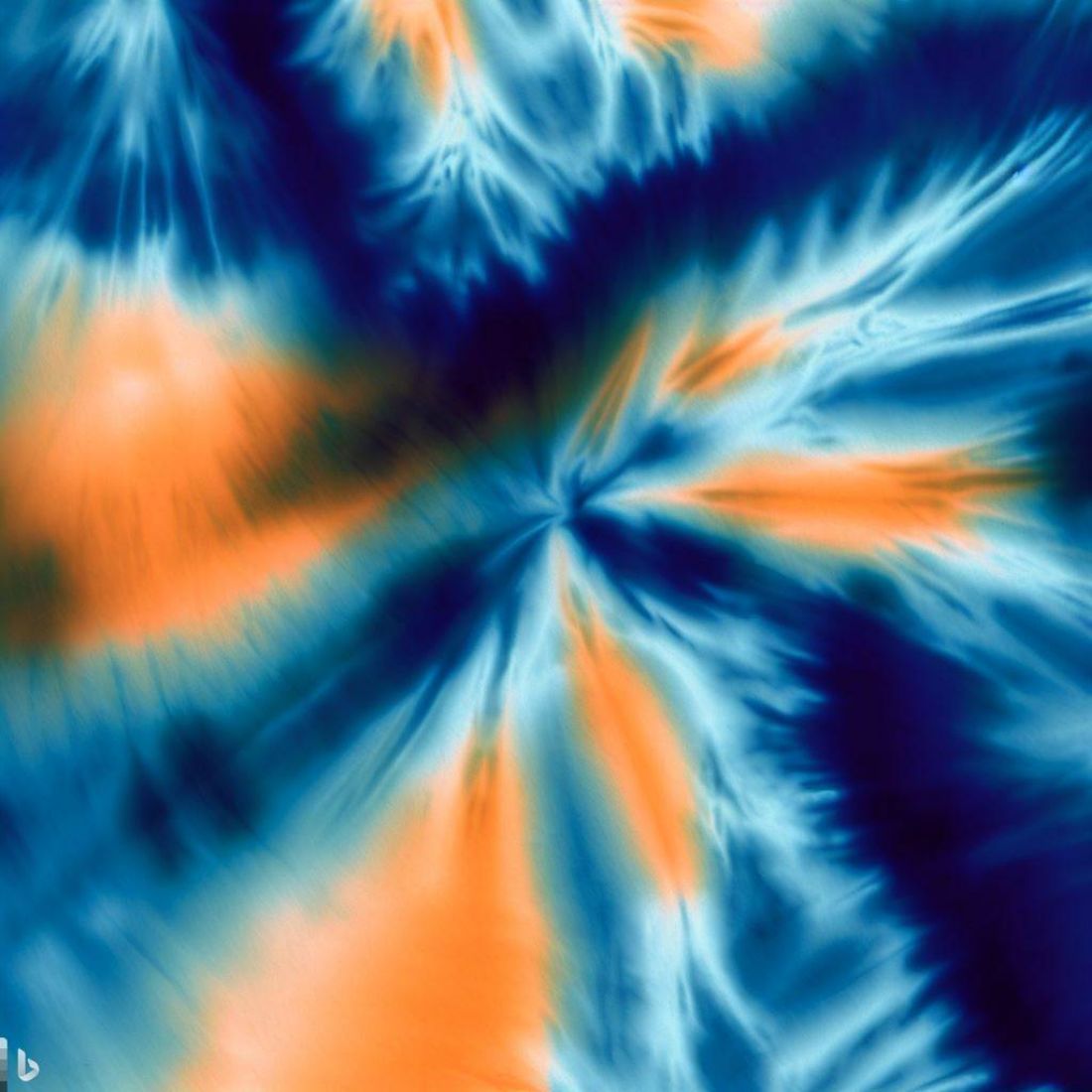 4 Tie dye psychedelic background images in the colour combination orange-blue preview image.