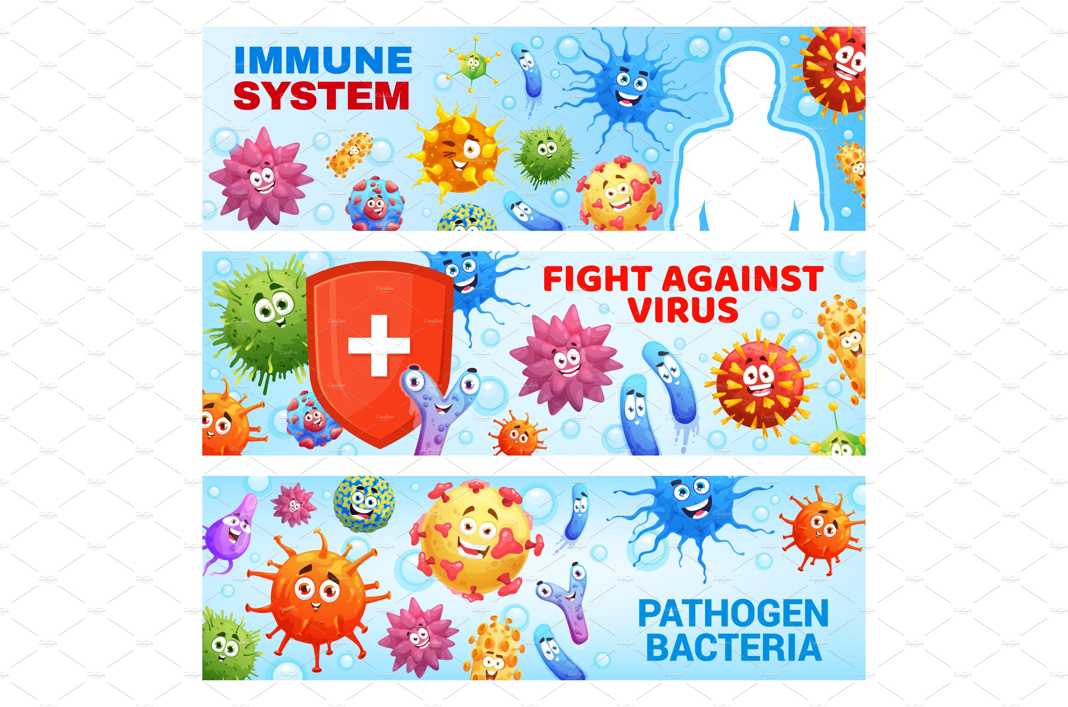Virus protection, immune system cover image.