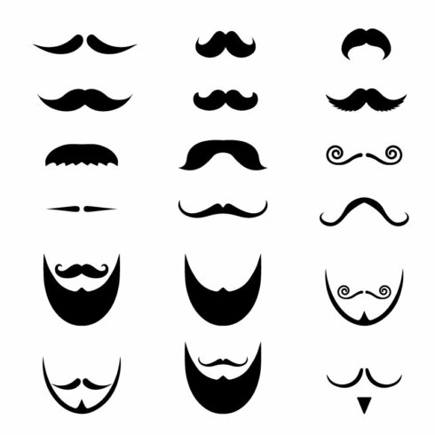 Men's mustaches icon for hipster cover image.