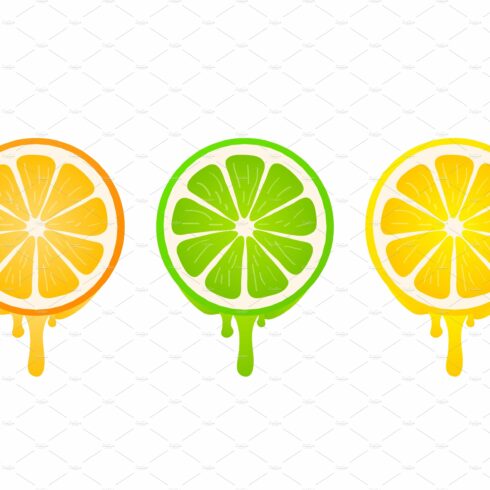Banners with fresh citrus fruit on a cover image.